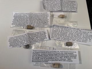 LOT OF 5 Gettysburg bullets