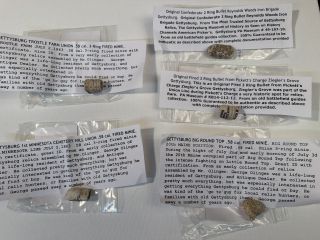 Lot of 5 Gettysburg Bullets