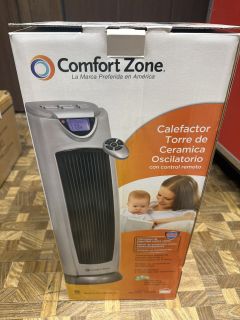 Comfort Zone Oscillating Ceramic Tower Heater with Remote Control